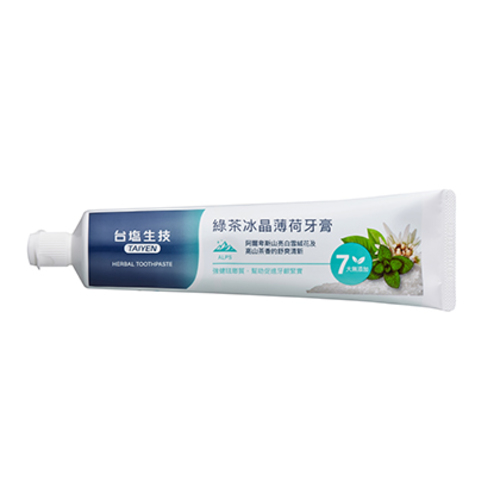 台塩綠茶冰晶薄荷牙膏  |商品介紹|清潔用品 潔淨自然|台塩鹹淨系列